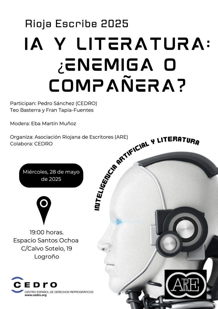 I MESA DE RIOJA ESCRIBE 2025: ‘INTELIGENCIA ARTIFICIAL: ENEMIGAS O COMPAÑERAS’ 3 MESA RIOJA ESCRIBE IA