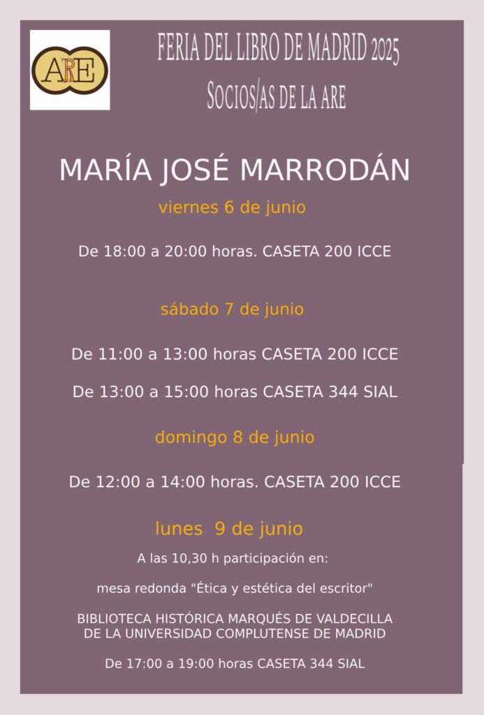 LA ASOCIACIÓN RIOJANA DE ESCRITORES EN LA FERIA DEL LIBRO DE MADRID 2025 4 maria josé marrodan