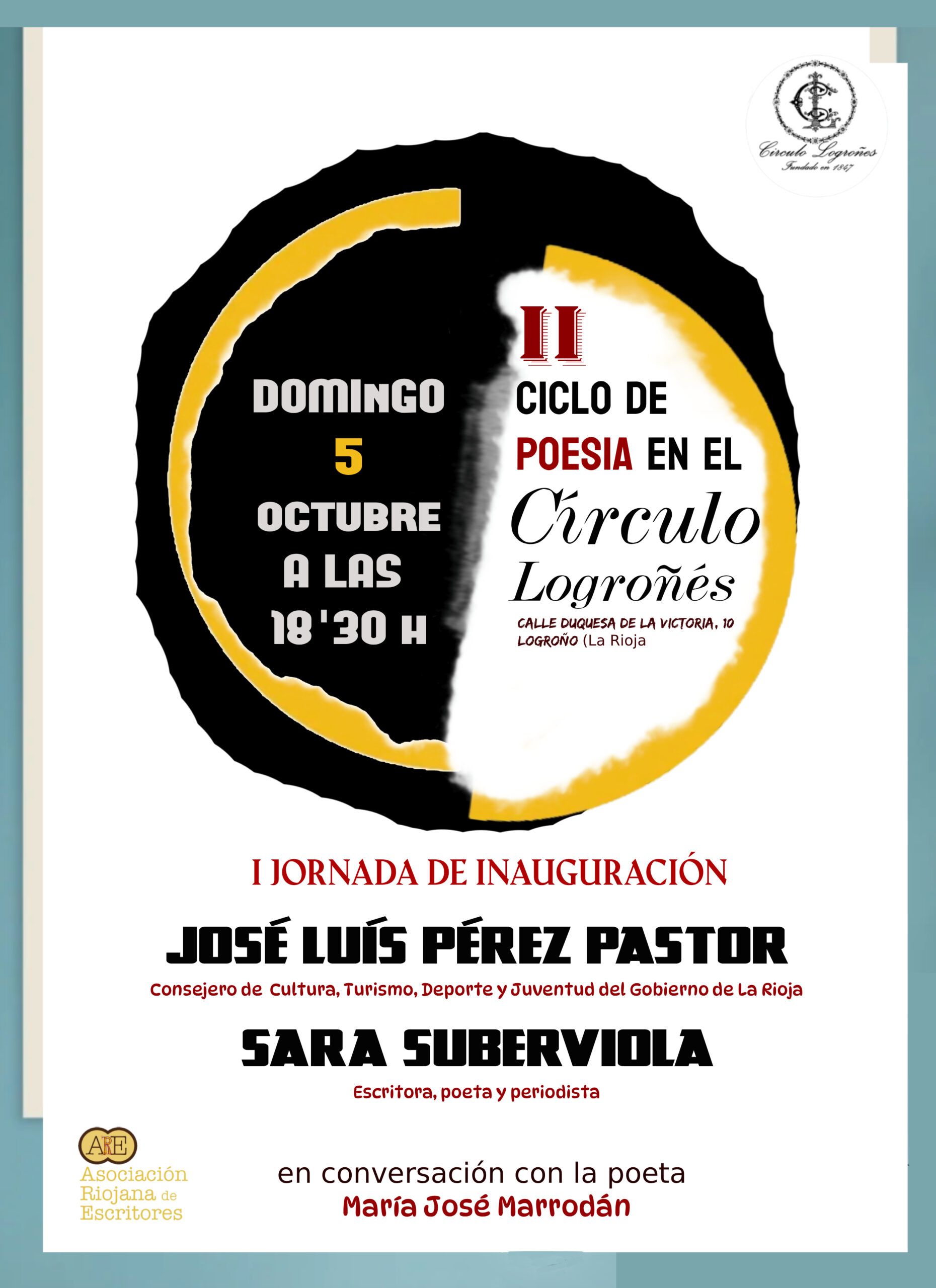 Inauguración del II Ciclo de Poesía en el Círculo - Poemas a media tarde 8 Cartel Poesía en el Círculo